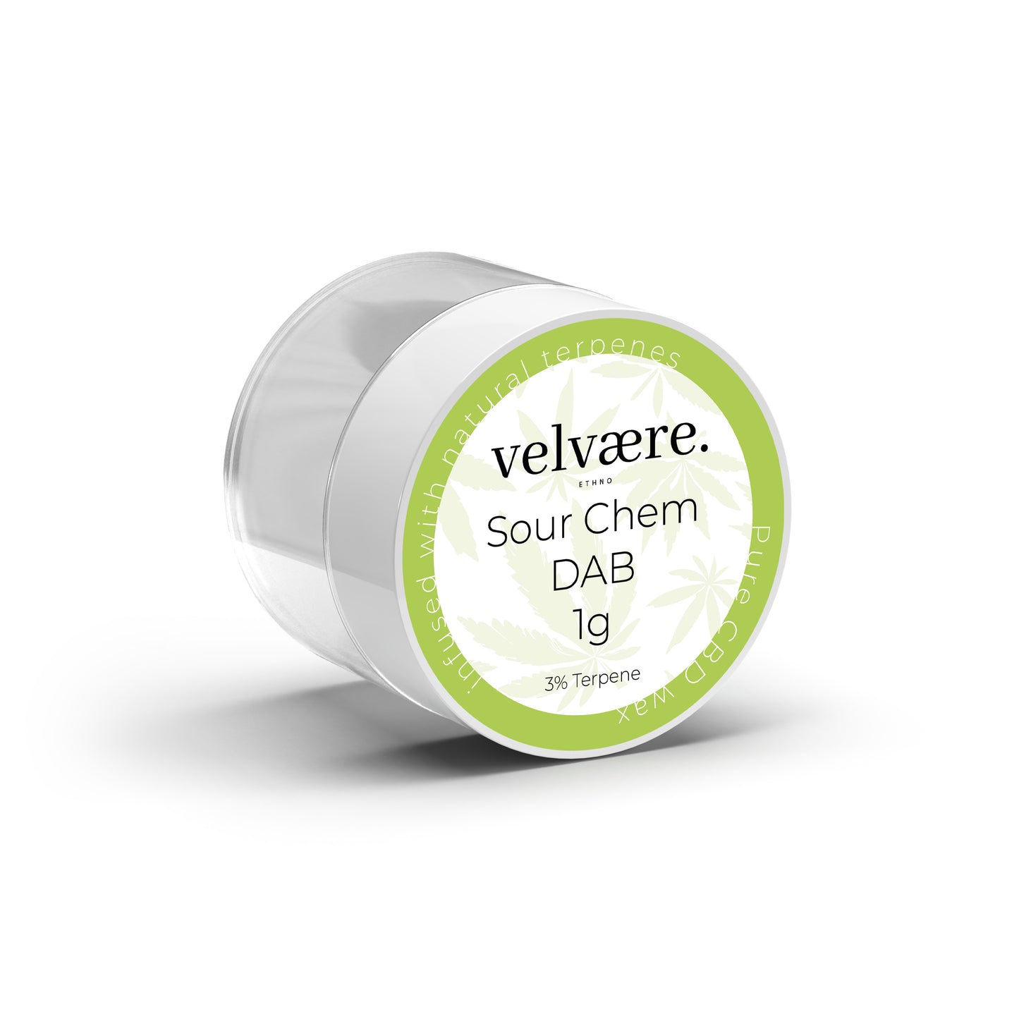 Velvaere Sour Chem DAB – 1g, CBD Wax mit 3% natürlichen Terpenen, spritzig-frisches Aroma, im praktischen Döschen