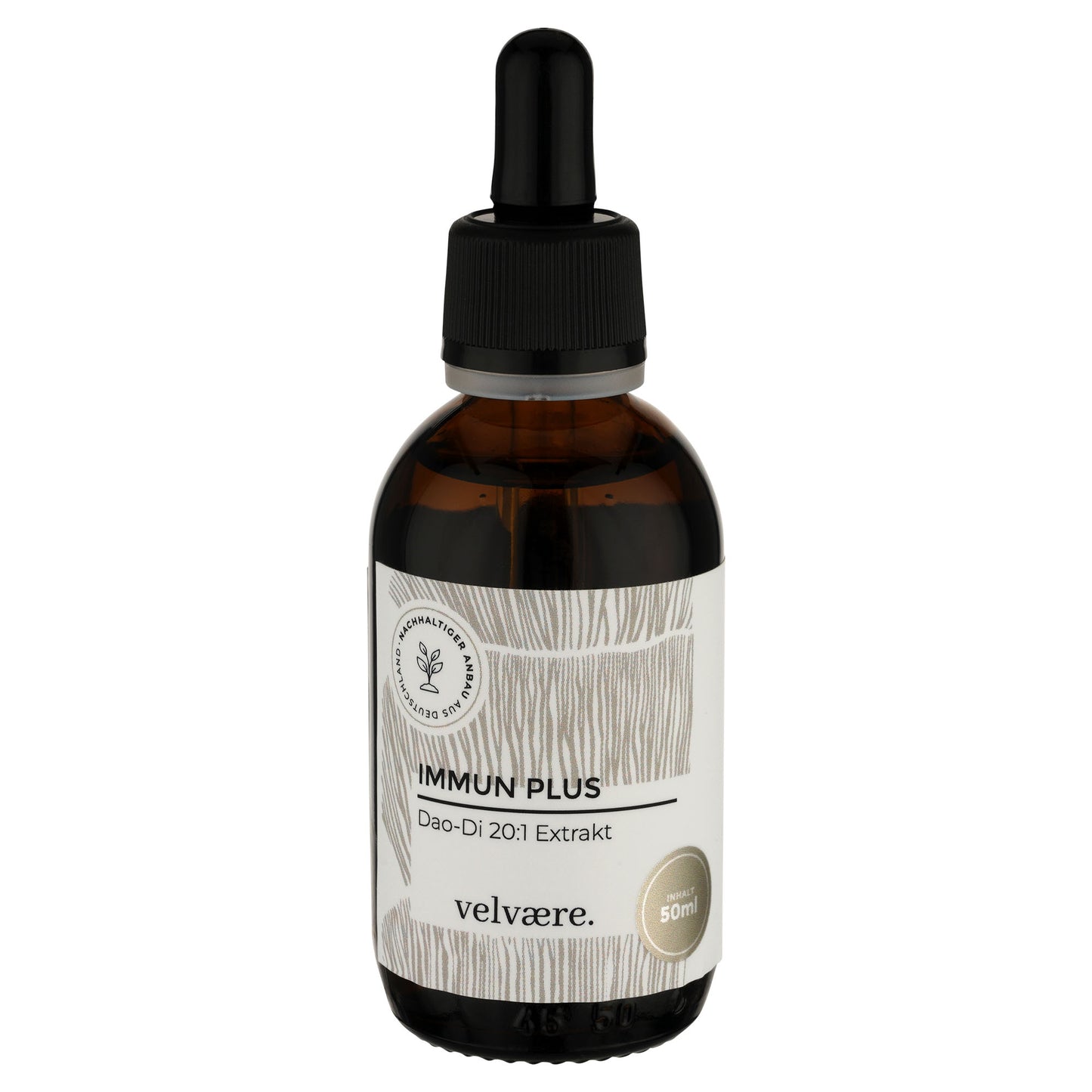 Velvaere Immun Plus Dao-Di 20:1 Extrakt – hochkonzentrierter Pilzextrakt im 50 ml Glasfläschchen, vegan, aus nachhaltigem Anbau